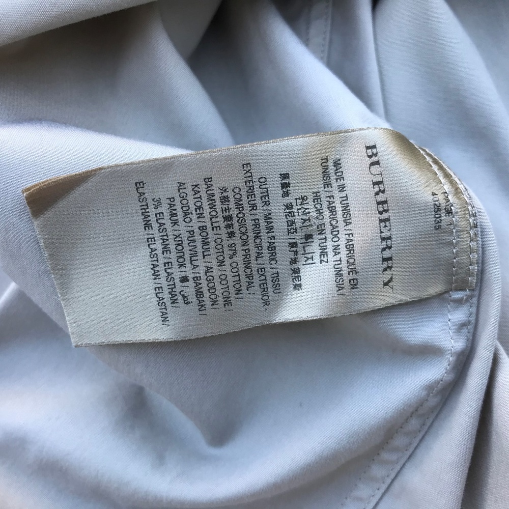 Burberry London Men Shirt Button Down Beige Casual - Picture 7 of 8